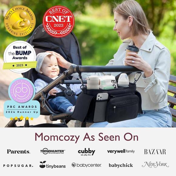 NWT Momcozy Universal Stroller Organizer Cup Holder, Phone Bag, Shoulder Strap - Picture 7 of 8